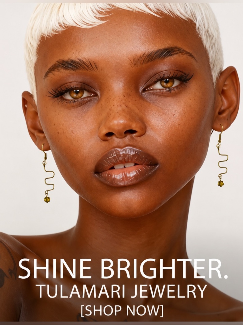 Sunshine Squiggle Drops - Handmade Wavy Gold Dangle Earrings